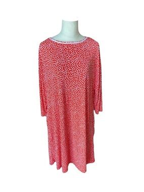 Susan Graver Vintage Red and White Polka Dot Long Sleeve Dress